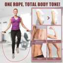 Jump Rope for Women & Men Adjustable Length Cotton Skipping Rope for Adults & Kids Workout Equipment for Weight Loss, Cardio, Boxing & Fitness Suitable for Home, Gym & School Use (Grey)