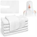6 Pack Spa Towels for Facial, Soft Facial Towels for Estheticians, U-Shaped Microfiber Massage Face Towel for Spa Steam, Barbers, Beauty Salons, Skin Care, Centers, Split Design, White