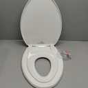 Little2Big Toilet Seat with Built-In Toddler Potty Training Seat, Slow Close, Easy to Install, Made in USA, ELONGATED, White