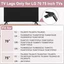 Metal Stand for LG TV Legs Replacement, Only for LG 70" 75" TV Models We List, for 70UJ6570 70UJ657A 70UJ6520 70UK6570 70UM7370 70UN6950 70UN7070 75UJ6500 75UJ6470 75UJ6520 75UN7370PUC with Screws