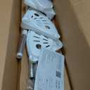 ADOVEL 4 Layer Corner Shower Caddy, Stainless Steel Constant Tension Pole Shower Organizer, Adjustable Corner Shower Shelf, Rustproof 3.3 to 9.8 ft (White)