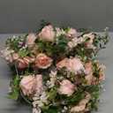 Lvydec 2 Pack Artificial Peony Flower Garland - 6ft Silk Peony Pink Flower Garland for Wedding Party Table Decoration (2, Pink)