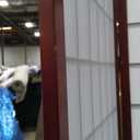 Roundhill Furniture Oriental Shoji 4 Panel Screen Room Divider, Cherry