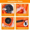 12V 1.2A Inflatable Replacement Motor for 5-9FT Halloween Christmas Inflatables Air Blower Fan with 5 LED Light Fans 1.5A Adapter Outdoor Blow Up Fan Blower Parts for Inflatables Yard Decorations