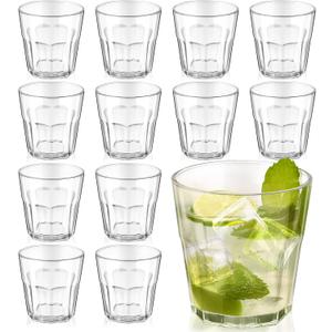 LemonRoad 12pcs Rock Bar Stackable Beverage Glasses Dishwasher Safe Drinking Glasses Glass Water Tumblers for Whiskey, Soda, Juice, Milk, Beer, Spirits Daily Use