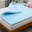 Linenspa Memory Foam Mattress Topper, Full XL Size - 2 Inch Gel Infused Memory Foam - Plush Feel - Cooling and Pressure Relieving - CertiPUR Certified