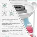 Retro Cotton Candy Machine with 5 Jars (11oz Each) Floss Sugar, 50 Paper Cones, Easy Cleanup Cotton Candy Maker, Durable Retro Design, Makes 2030 Servings per Jar, BPA & Lead Free
