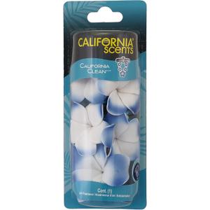 California Scents Scented Necklace, The Perfect Lei for Your Car - Hanging Flower Air Freshener (1 Pack, California Clean)