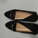 Obtaom Women's Pointy Toe Loafer Flat Comfortable Faux Suede Work Shoes,Cute Penny Loafer Slip On Ballet Flat, Size 42