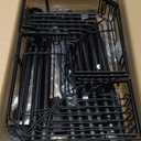 Corner Shower Caddy Tension Pole Adjustable 29124 Inch, 4 Tier Rustproof Shower Organizer Shelf Rack, Quick Installation Bathroom Storage Shower Caddy Corner Pole, Black