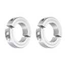 uxcell 2pcs Double Split Clamp-On Shaft Collar for 1-1/4" Shaft, Two-Piece Clamping Collar, 2-1/16" OD, 1/2" Thickness, Aluminum Alloy Set Screw Split Collar Clamp