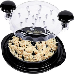 Chicken Shredder Tool Twist- 10.8" Large Meat Shredder Machine,Chicken Breast Shredder Tool Twist with Clear Top - Ergonomic Handle for Pulled Pork,Beef, Anti-Slip, Dishwasher Safe, BPA Free
