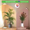 LED Floor Grow Lights for Indoor Plants, Corner Stand Full Spectrum Plant Growing Lamp, 10 Dimmable Levels Auto 3/6/9/12H Timer Grow Light, Height Adjustable for Large Tall Plants