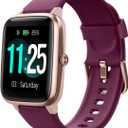 Fitness Tracker Fitness Watches for Women Men (Make/Answer Calls), 1.85" Smart Watch for iPhone/Android Phones, Heart Rate/Sleep Monitor Steps Tracker Watch Pedometer IP68 Waterproof (Dark-Purple)