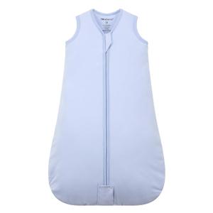 Mosebears Sleep Sack Baby Winter Wearable Blanket with 2-Way Zipper,2.5 TOG Cotton Sleep Sack Unisex (Fog Blue, 6-12 Months)