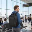 MATEIN Business Laptop Backpack, 15.6 Inch Travel Laptop Bag Rucksack, Water-Resistant Bag Daypack for Work College Computer Men Women Backpack, Black