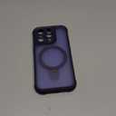 MOCCA Design for iPhone 15 Pro Case with Magnetic Invisible Stand [Full Camera Protection] [Compatible with Magsafe] Military Drop Shockproof Translucent Matte Phone Case Cover 6.1",Deep Purple