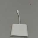SD Card Reader for iPhone iPad Built-in Lightening & USB-C Dual Connectors Card Adapter with SD MicroSD USB-A 3 Slots Trail Camera Memory Card Viewer, Portable No App Required Plug and Play (White)
