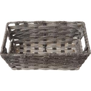 Gray Wash Split Rattique Shelf Tote 1 Pack Size 10 x 13.5