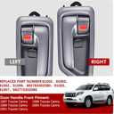 FAERSI 2Pcs Inside Interior Door Handle Front Rear Driver & Passenger Side Replacement for 1997 1998 1999 2000 2001 Toyota Camry, Gray.OE:69206-AA010-E0, 69205-AA010-E0