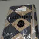 Lahome Checkered Easy Jute Kitchen Rug, 2x3 Front Door Mat Non Slip Washable Neutral Area Rug, Farmhouse Diamond Non Shedding Low Pile Floor Carpet for Entryway Porch Doorway (Black/Checkerboard -2)