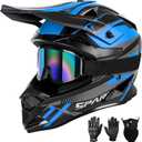 SPARK Adult Dirt Bike ATV Motocross Helmet for Men Women DOT Certified, Large