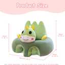 Baby Seat for Babies 3 Months & Up, Sit Me Up Floor Seat for Infants, Cartoon Back Head Support Sitting Infant Sofa, Toddler Plush Animal Shaped Learning Sitting Up Chair (Dinosaur), 40 x 40 x 15 cm