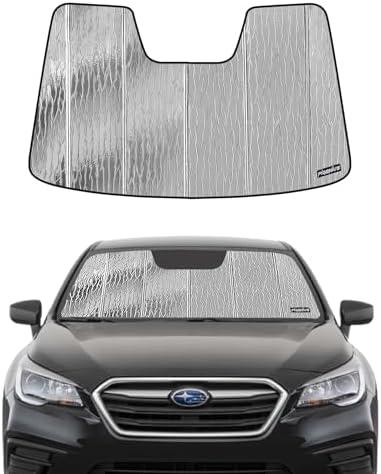 Pigenius Windshield Sun Shade for Subaru Legacy/Outback 2015-2019,with Eyesight Driver Assist System,Front Window Sunshade Shield,2-in-1 Reflective Sun Shade,Silver for Summer, Black for Winter