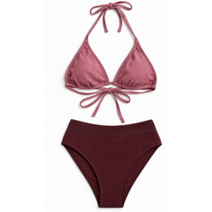 Cupshe Bikini Set With High Waisted Bottom, M