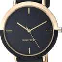 Nine West Women's Strap Watch (Black/Gold)