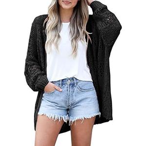 Mafulus Women's Crochet Cardigan Kimono Boho Long Sleeve Lightweight Soft Oversized Open Front Knitted Sweater, Size: XL