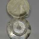 Ceramic Gold Candle Holders Set 2 Modern Pillar Candle Stand Candle plate Table Centerpiece Jewelry dish golden Tray riser display stand for Home, Dinning, Party, Wedding, Birthday, Anniversary Decorations