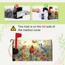 Spring Summer Birds Mailbox Covers Magnetic Standard Size 21x18 Inch Colorful Flowers Bird Mailbox Cover Seasonal Spring Decorations Post Letter Box Wrap for Outdoor Garden