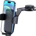 SYNCWIRE Car Phone Holder for Universal Dashboard [Super Stable] Car Phone Mount Foldable Aluminum Alloy Arm for iPhone 16 15 14 13 12 Series & All Phones