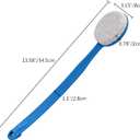 Pumice Stone for Feet with Long Handle 13.7", Hard Skin Callus Remover, Scrubber and Exfoliator for Dead Dry Skin, Softer & Smoother Feet, Pedicure Tool (Curved),Blue