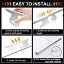 Adjustable Stove Gap Cover 13.66-27.32 Inch - Stainless Steel Heat Resistant Stove Counter Gap Filler, Waterproof & Dishwasher Safe Kitchen Range Trim Kit for Oven Edge/Corner Protection