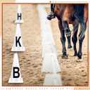 Yexiya 8 Pcs Dressage Cones Plastic Dressage Letters Training Cones Set for Equestrian Athletes and Events Includes A, B, C, E, H, K, F Letters M Letters, White