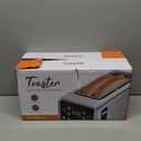 Touch Screen Toaster 2 Slice Stainless Steel Smart Digital Toasters with Single Slot Toasting Memory Function 5 Bread Types & 6 Shade Settings 1.5" Toasters 2 Slice Wide Slot 900W