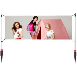 Horizontal Banner Post Stand for 10'W X 3'H Banner, Outdoor Advertising Displays Stand, Lightweight Yard Sign With Carrying Bag (Hardware Only)
