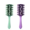 2PCS Defining Brush for Curly Hair Wet, Curly Hair Brush, Vented Curl-y Hair Brush Defining for Shaping and Definin-g Curl-y Hair, Rib Comb for Women & Men, Wet & Dry Use (Square)