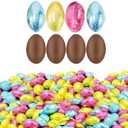 The Dreidel Company Easter Chocolate Eggs 5 Pounds (Bulk), Multicolored Foil Wrapped Milk Chocolate, Kosher Certified Dairy