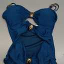 B2prity Cutout One Piece Swimsuit Tummy Control Ruched Monokini Color Block Bathing Suit for Cruise Vacation M