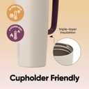 Owala SmoothSip Slider Stainless Steel Insulated Travel Mug with Handle, 100% Leak Proof, For Hot and Cold Drinks, Travel Friendly with Sliding Lock Lid, 24 oz, BPA Free, Leak Proof, Daybreak