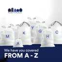 Plasticplace Custom Fit Trash Bags, Compatible with Simplehuman Code R (100 Count) White Drawstring Garbage Liners 2.6 Gallon/ 10 Liter 16.5" x 18"