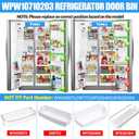 [2 PACK]UPGRADED WRS588FIHZ00 WRS571CIDM02 WRS571CIHZ01 WRS571CIHV04 WRS588FIHV00 Refrigerator Door Bin Compatible With WPW10710203 Whirlpool Refrigerator Door Shelf W10710203 Kenmore Fridge Shelves