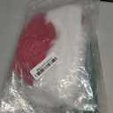 Ramede 6 Pcs 1980s Christmas Movie Couple Costume Santa Hat Ties Blonde Wig Vintage Christmas Wreath Brooch Detachable Collar Floral Layered Lace Cuff for Adults Holiday Party