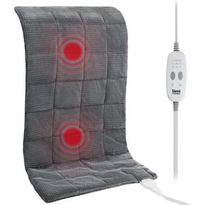 Heating Pad for Back - Weighted Heated Pad for Neck, Shoulder, Cramps and Knee, 3 Massage Modes & 3 Heat Levels, Auto Shut Off, Warm Gifts for Adult, 12"x24"