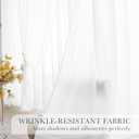 PONY DANCE White Sheer Curtains 108 inch Long - Non See Through Sheer Curtains for Living Room Bedroom - Privacy Window Semi-Sheer with Light Filtering, Wrinkle-Resistant Fabric, White, 52x108 Inch