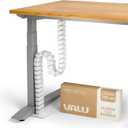 VALU Cable Management Spine 49 Inch Cable Organizer for Height-Adjustable & Fixed Desks Sturdy & Flexible with Magnetic Link Cord Management System Under Desk with Steel Base & Non-Slip Pads