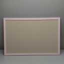 DOLLAR BOSS Bulletin Board with Linen 36'' x 24'' Pink Framed Cork Boards for Walls, Photo Display Pin Board, Decorative Corkboard for Office Home School Girls Dorm Decor with 10 Pushpins, White